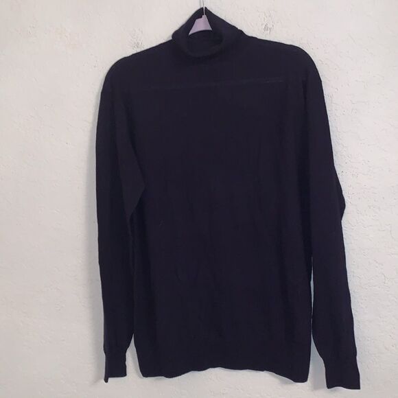 Poeta Moda Visitor Women’s Black Turtleneck Italy Lightweight Sweater Size M - Picture 1 of 6